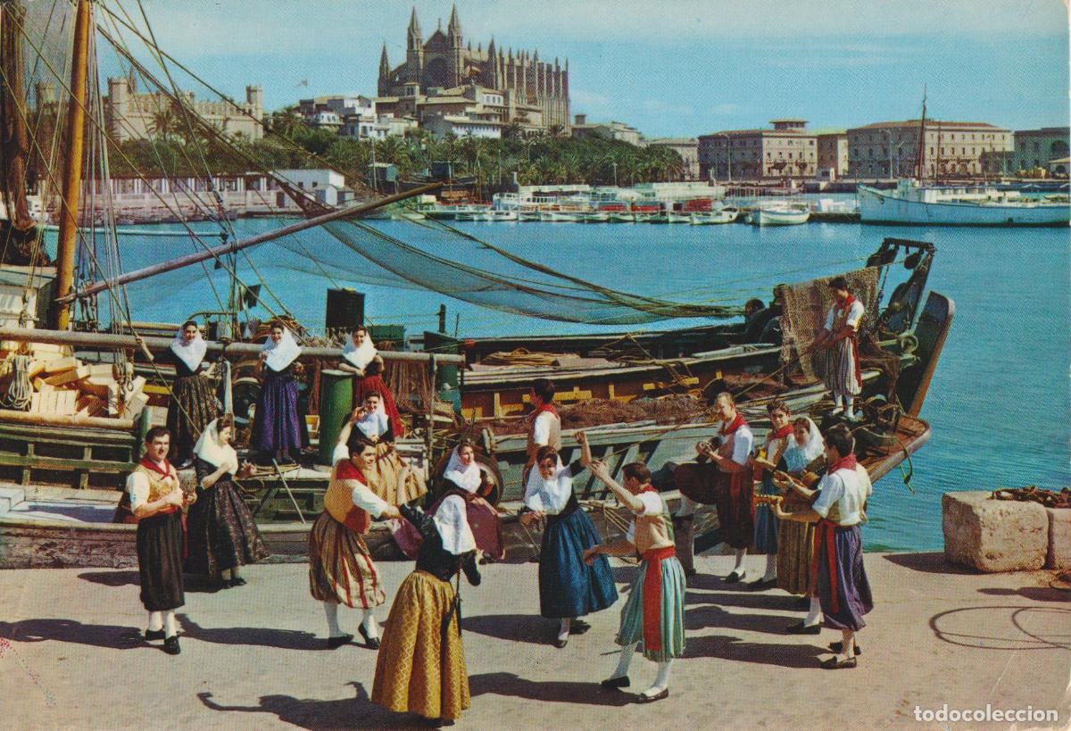 Cartoline: MALLORCA, PALMA, AGRUPACI&Oacute;N FOLKL&Oacute;RICA AIRES MALLORQUINS - FOTO CINE CASA PLANAS N&ordm;1153 - CIRCULADA