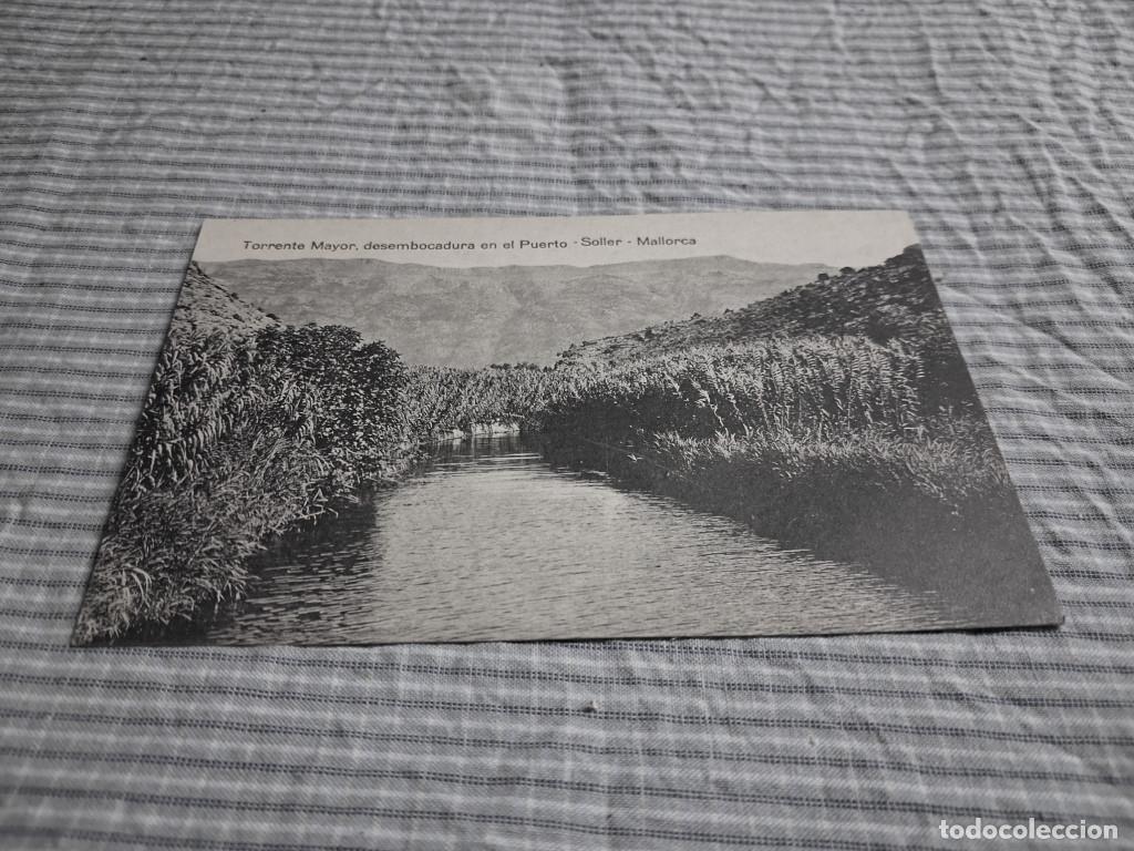 Postales: Postal antigua Mallorca. Puerto de S&oacute;ller. Torrente Mayor, desembocadura en el Puerto