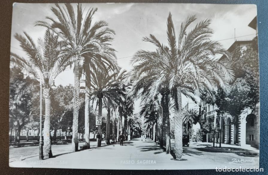 Postkarten: PALMA PASEO SAGRERA, MALLORCA, POSTAL ANTIGUA, 14 X 9 CM APROX.