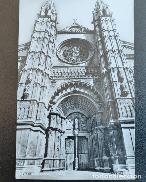 Postales: PALMA, FACHADA DE LA CATEDRAL, MALLORCA, POSTAL ANTIGUA, 14 X 9 CM APROX.