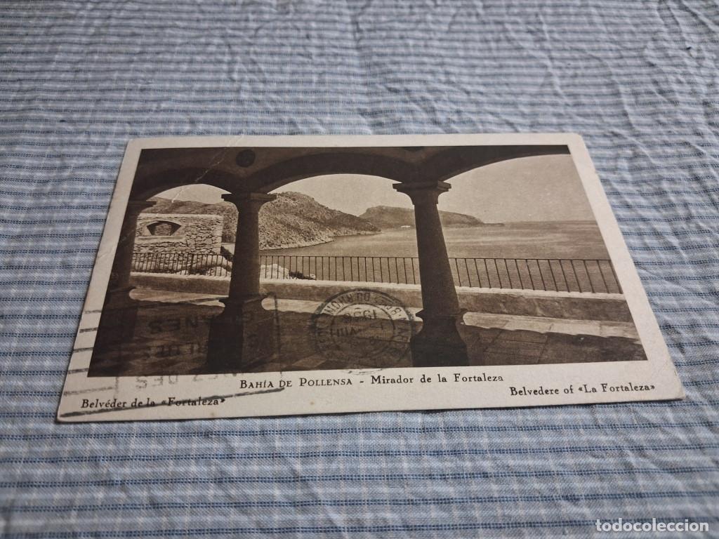 Cartoline: Postal antigua Mallorca. Puerto Pollensa. Mirador de la Fortaleza. Circulada sin sello.