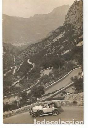 Postcards: ANTIGUA POST CARD MALLORCA SOLLER COCHE DE EPOCA EN LA CARRETERA