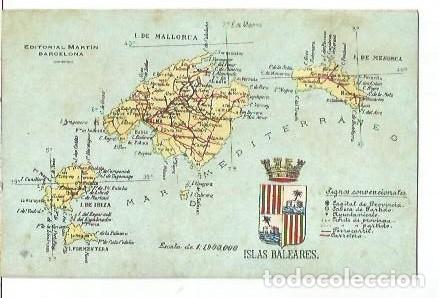 Postales: ANTIGUA POSTAL ISLAS BALEARES EDITORIAL MARTIN BARCELONA
