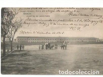 Postales: ANTIGUA POSTAL MAHON CUARTEL DE INFANTERIA REMIGIO ALEJANDRE ESCRITA