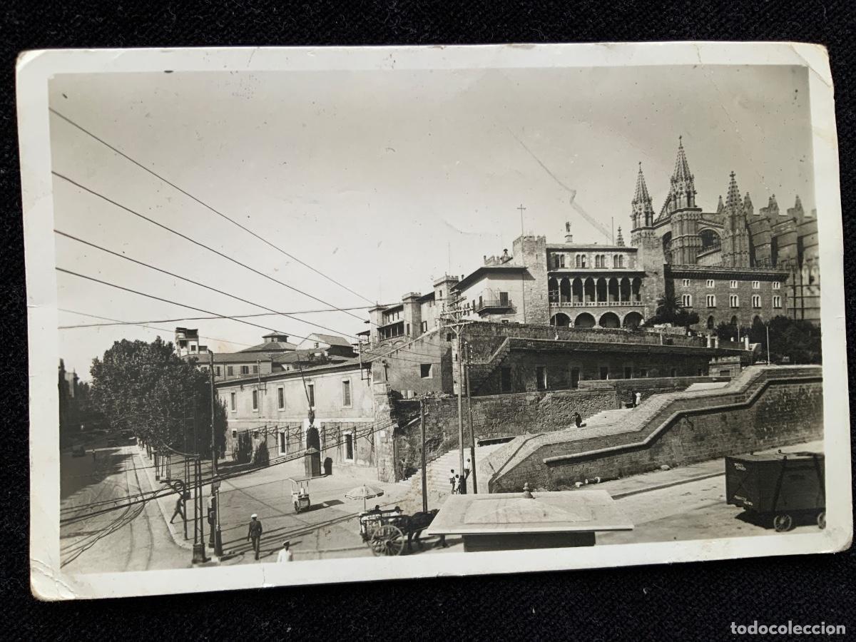 Postales: Antigua postal de Palma de Mallorca, la catedral y almudaina, sin usar.