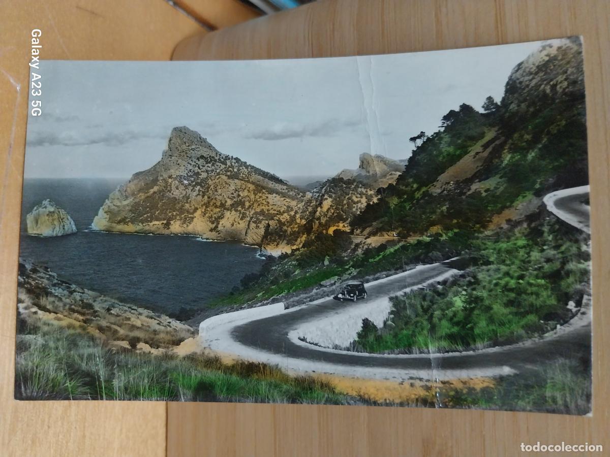 Postales: CARRETERA A FORMENTOR MALLORCA ED ORO 5028 COLOREADA COCHE CLASICO