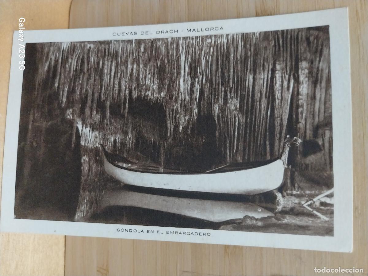 Postales: CUEVAS DRACH MALLORCA GONDOLA EN EMBARCADERO ED RIEUSSET A&Ntilde;O 1952 CIRCULADA