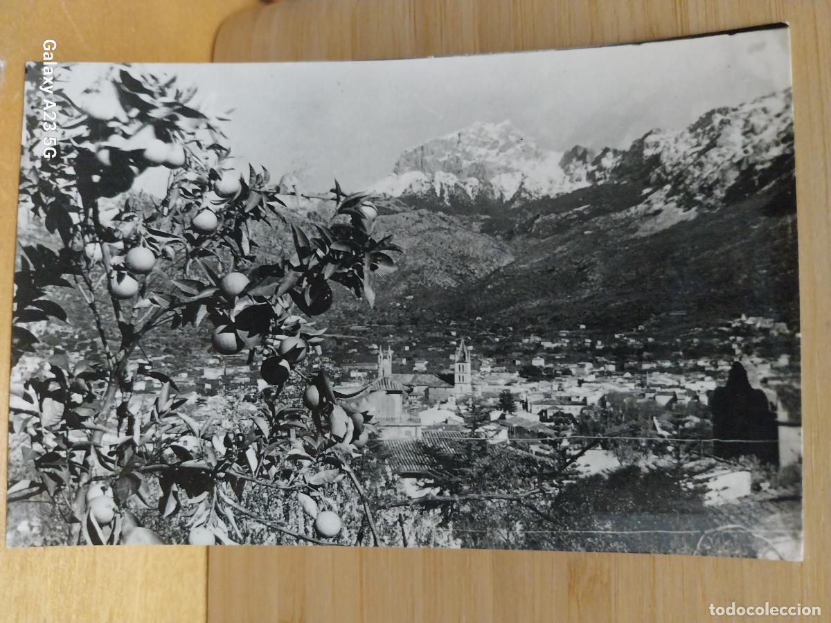 Postales: SOLLER ENTRE NIEVE Y NARANJOS ED TRUYOL CIRCULADA A&Ntilde;O 1958