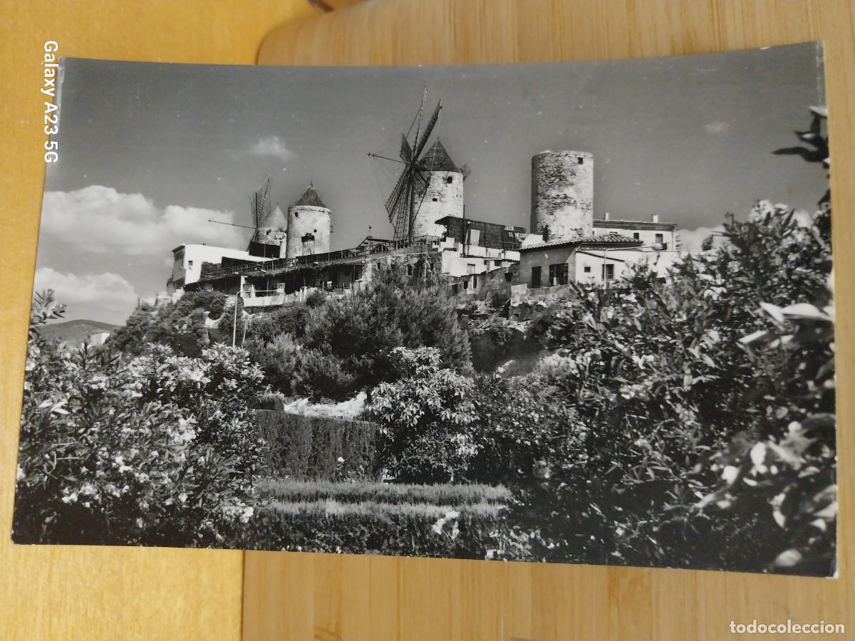 Postales: MOLINOS DEL JONQUET MALLORCA PALMA ED PLANAS 2113 A CIRCULADA A&Ntilde;O 1963 JACK EL NEGRO LETRERO