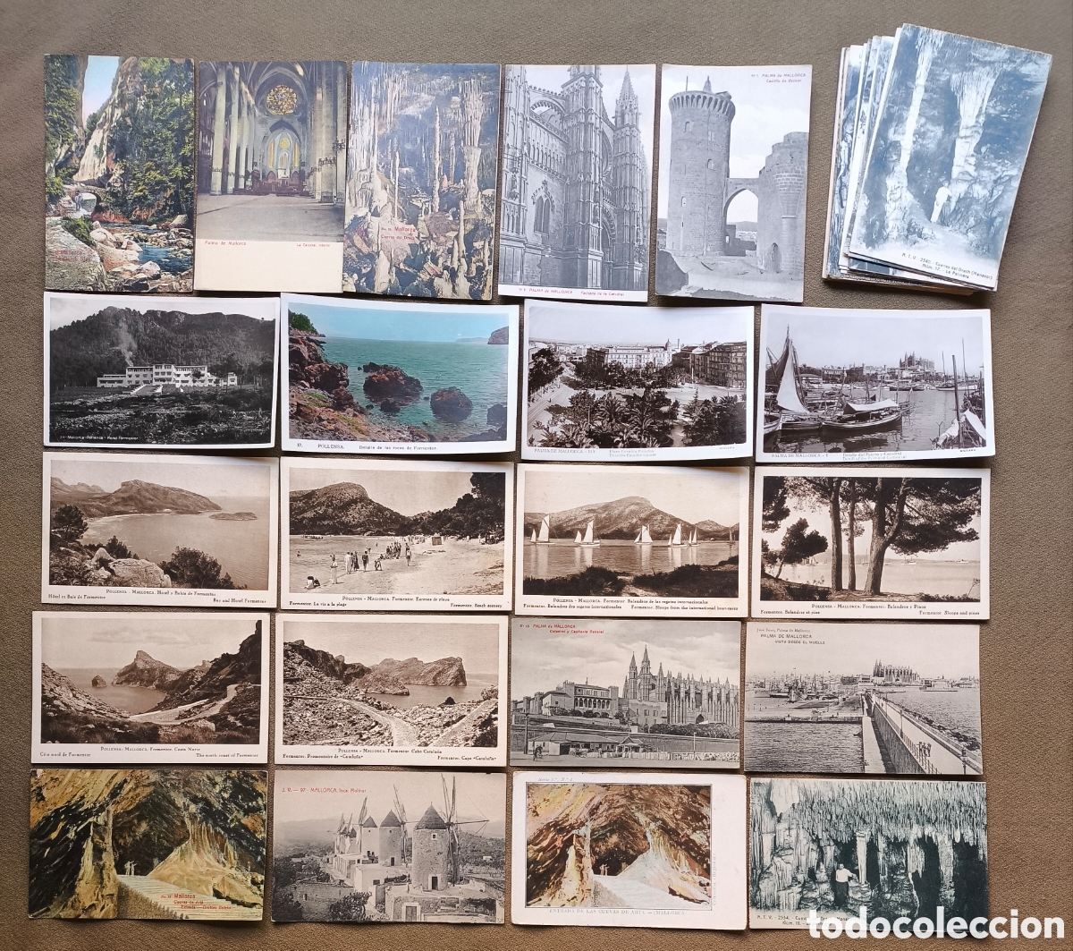 Postales: BALEARS PALMA POLLEN&Ccedil;A COVES D'ART&Agrave; CAPDEPERA POSTAL LOTE 39 C. 1920