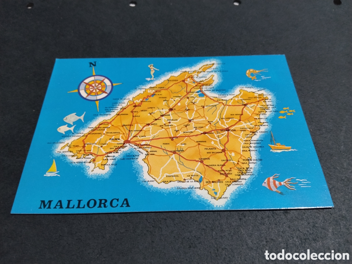 Postales: Postal Mallorca mapa