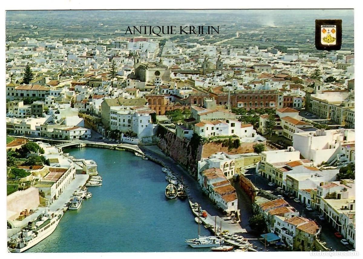 Postales: MENORCA N&ordm; 131 CIUDADELA , VISTA GENERAL Y PUERTO / ESCUDO DE ORO / SIN FRANQUEAR