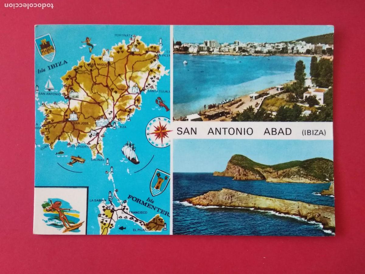 Postales: ANTIGUA TARJETA POSTAL , BALEARES ILLES BALEARS , IBIZA SAN ANTONIO