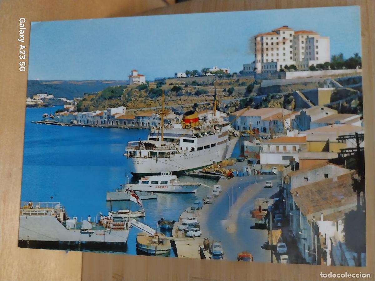 Postales: MAHON PUERTO MENORCA ED CYP 3809 SC ORIGINAL BARCOS ANIMADA COCHES CLASICOS