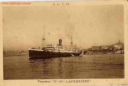 Postales: POSTAL BARCO PAQUEBOT LA FERRIERE - Foto 1