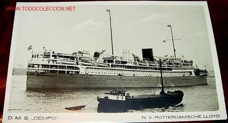 Postales: ANTIGUA POSTAL DE EL  BARCO D.M.S. DEMPO - Foto 1