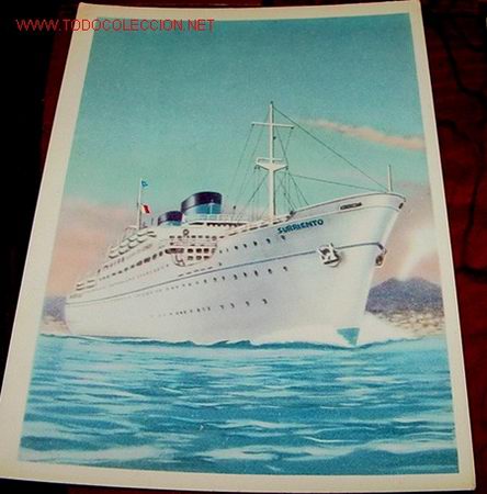Postales: ANTIGUA POSTAL DE EL  BARCO ITALIANO SURRIENTO - Foto 1
