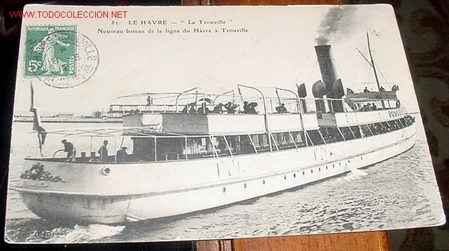 Postales: ANTIGUA POSTAL ORIGINAL DE BARCO DE LINEA FRANCES - Foto 1