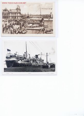 Postales: 2 postales.barcos.cadiz y Barcelona - Foto 1