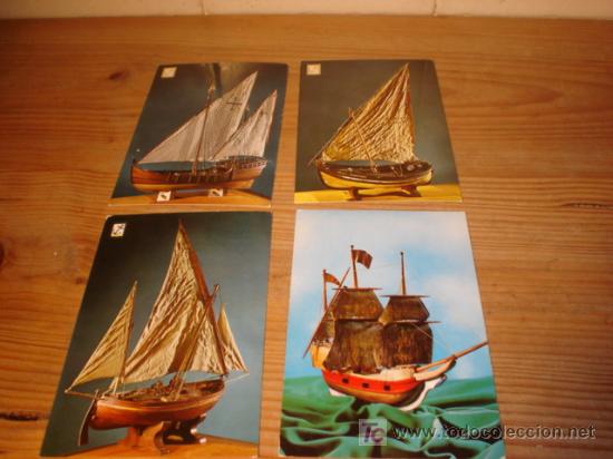 Postales: 4 POSTALES DE MAQUETAS DE BARCOS - Foto 1