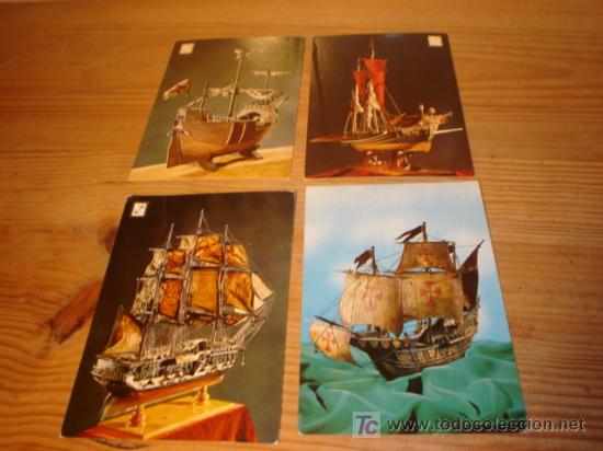 Postales: 4 POSTALES DE MAQUETAS DE BARCOS - Foto 1