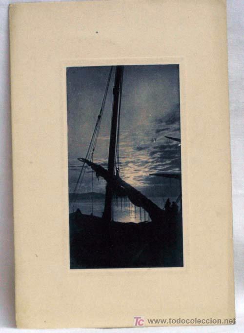 Postales: Postal barco al atardecer con sello editor sin circular - Foto 1