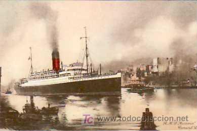 Postales: POSTAL DEL BARCO, ASCANIA. CUNARD LINE - Foto 1