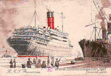 Postales: POSTAL DEL BARCO, FRANCONIA, CUNARD LINE - Foto 1