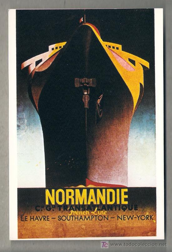 Postales: NORMANDIE TRANSATLANTIC - Foto 1