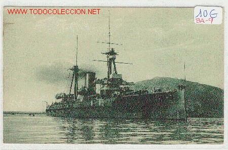 Postales: (BA-9) ACORAZADO ESPA&Ntilde;A - Foto 1