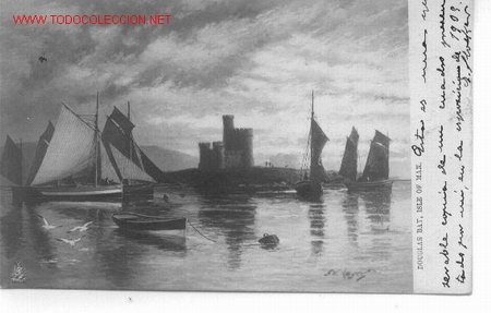 Postales: 7barco41. Postal Isla de Man. Varios Barcos - Foto 1