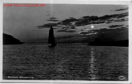 Postales: 7barco96. Postal Barco Velero al atardecer - Foto 1