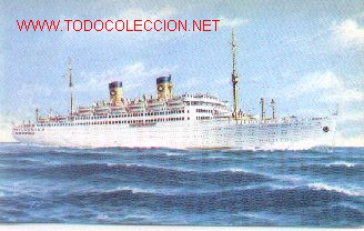 Postales: 7-barco112. Postal barco MS Italia - Foto 1