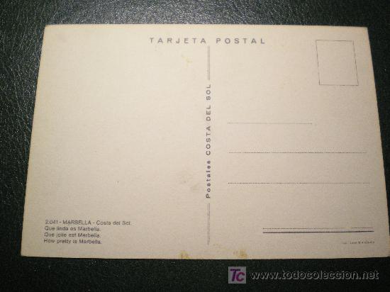 Postales: POSTAL DE MARBELLA - COSTA DEL SOL - Foto 2