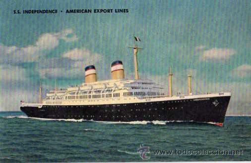 Postales: SS INDEPENDENCE - AMERICAN EXPORT LINES - Foto 1