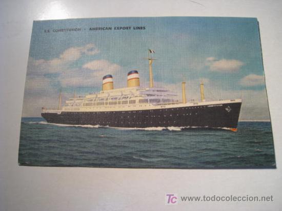Postales: SS CONSTITUCION. AMERICAN EXPORT LINES. POSTAL BARCOS - Foto 1