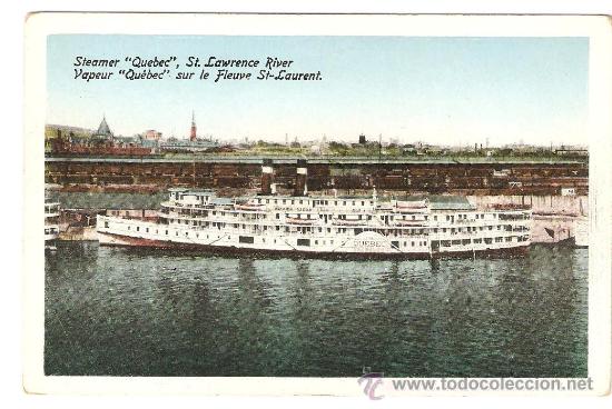 Postales: vapor quebec en el rio san lorenzo. - Foto 1