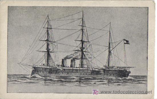 Postales: PROPAGANDA MARITIMA, BARCO CRUCERO CASTILLA - Foto 1