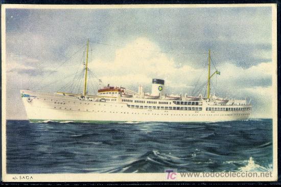Postales: TARJETA POSTAL DEL BARCO SAGA - Foto 1