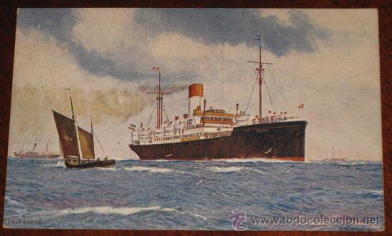 Postales: ANTIGUA POSTAL DE BARCO LA CORU&Ntilde;A -  NO CIRCULADA. - Foto 1