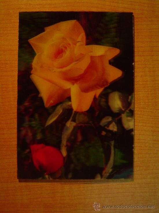 Postales: POSTAL ROSAS TRES DIMENSIONES SIN CIRCULAR - Foto 1