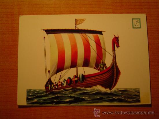 Postales: POSTAL HISTORIA DEL MAR N&ordm; 4 DRAKKAR SIN CIRCULAR - Foto 1