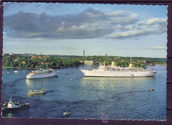 Postales: POSTAL DE ESTOCOLMO - TEMA DE BARCOS - Foto 1