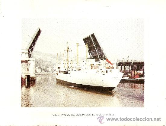 Postales: PUENTE LEVADIZO DEL GENERALISIMO EN DEUSTO (BILBAO) - Foto 1