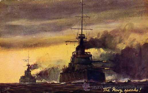 Postales: BARCO DE GUERRA. Olliette. TUCK&acute;S POST CARD. - Foto 1