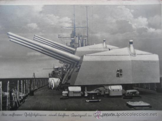 Postales: Barco de Guerra Aleman. Ca&ntilde;ones. Postal sin circular - Foto 1