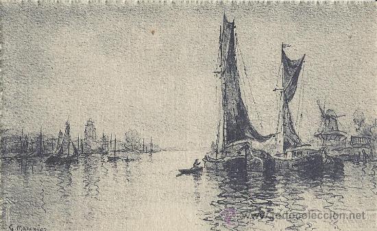 Postales: BONITA POSTAL ANTIGUA TEMA BARCOS - Foto 1