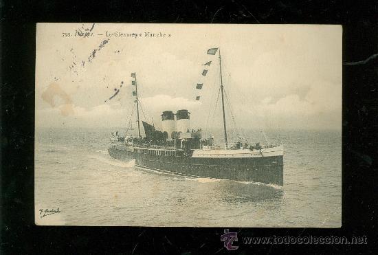 Postales: TARJETA POSTAL. DIEPPE. - LE STEAMER MANCHE. - Foto 1