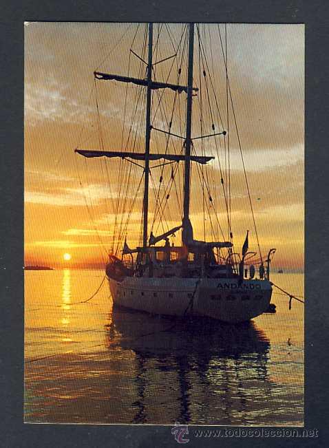 Postales: Postal de BARCOS: Puesta de sol (Ed.Savir num.2056) - Foto 1