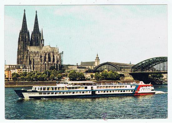 Postales: rotterdam barco fluvial nueva a estrenar - Foto 1